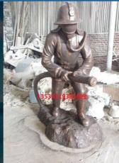 长安小区消防员人物雕塑模型零售生产厂家