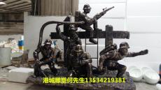 东莞杨屋村工业区入口消防员人像雕塑定制厂