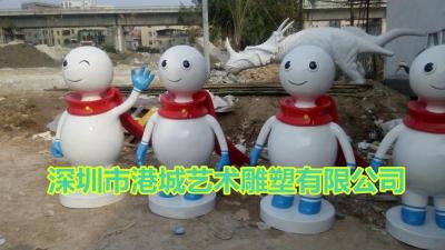 深圳出口卡通玻璃钢小雪人雕塑定制哪家好