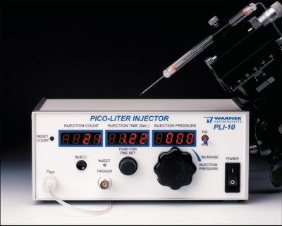 Warner斑马鱼气压皮升泵显微注射泵PLI-10