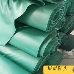绿色阻燃防火布玻纤涂层防火布PVC阻燃三防