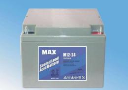 MAX蓄电池M12-24 12V24AH免维护蓄电池