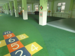 幼儿园运动地胶 幼儿园颗粒地板