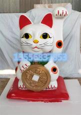 店鋪門口招財貓雕塑大型卡通貓擺件報價廠家