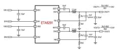 ETA8291D3K 雙18V 2A高效率同步降壓變頻器