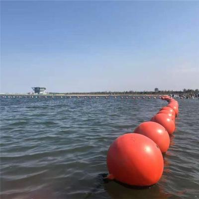 海上通孔塑料浮球水上警示浮漂施工