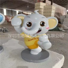深圳出口彩繪卡通大象公仔雕塑定制生產廠家