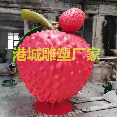 广州乡村振兴战略玻璃钢大荔枝雕塑定制厂家