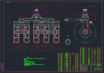 壓路機(jī)全套cad圖紙