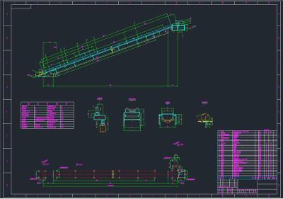 TD75型带式输送机全套cad图纸