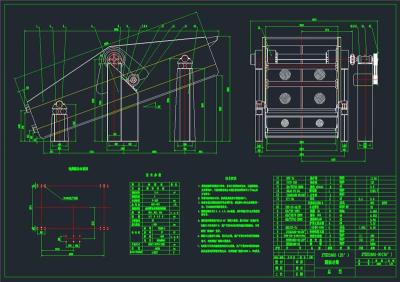 YKR型圆振动筛全套cad图纸