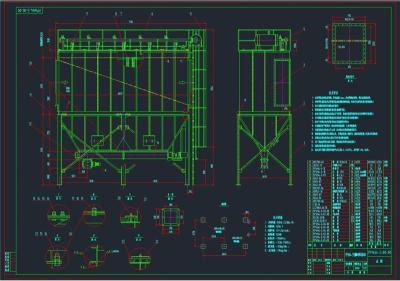 氣箱脈沖袋式除塵器全套cad圖紙