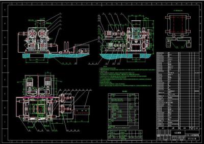 四辊破碎机全套cad图纸