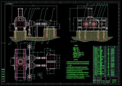 辊压机全套cad图纸