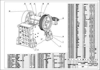 欧版鄂式破碎机全套cad图纸