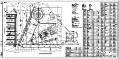 PEY液压颚式破碎机全套cad图纸