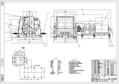PCKW可逆錘式破碎機全套cad圖紙