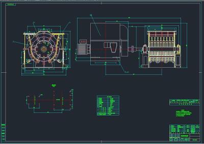 单转子可逆锤式破碎机全套cad图纸