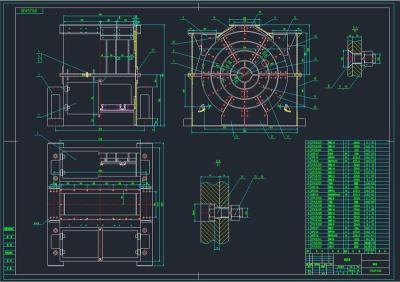 單轉子可逆錘式破碎機全套cad圖紙