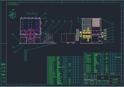 箱式破碎机全套cad图纸