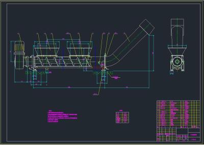 螺旋压榨机全套cad图纸