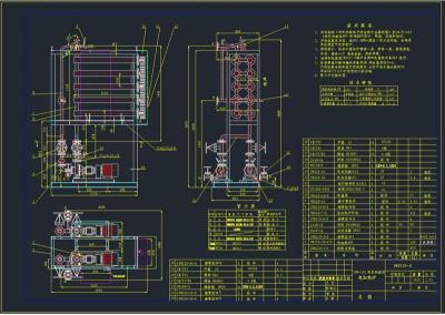 有機熱載體電加熱爐全套cad圖紙