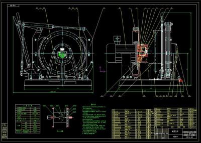 绞车系列全套cad图纸