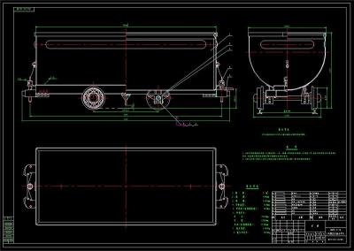 MGC固定廂式礦車(chē)全套cad圖紙 聯(lián)系方式