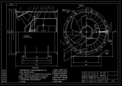 SWF-I混流风机全套cad图纸