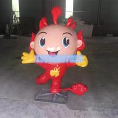 丽江公园吉祥物宣传禁毒福娃玻璃钢雕塑价格