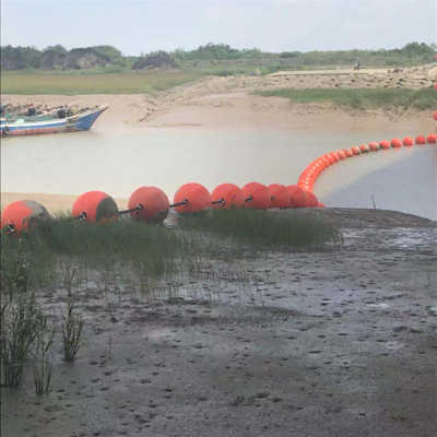 水库警戒线浮漂水上圆球形浮球安装