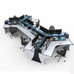 指挥中心调度安防监控台 操作台电脑中控桌