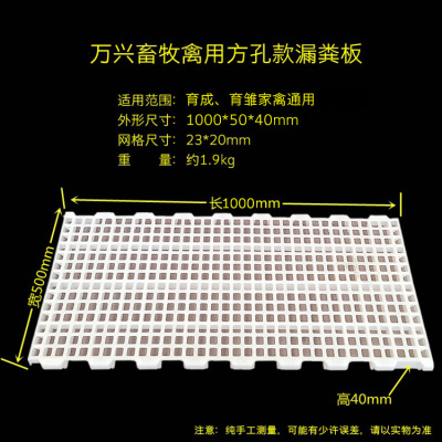 家禽用塑料漏粪板100乘50厘米方孔通用版