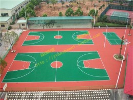 天津蓟县橡胶篮球场施工室外体育球场翻新工