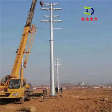 潍坊35kv电力钢管杆 16米双回路耐张钢管杆
