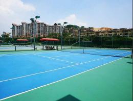天津塘沽室外运动网球场铺装橡胶体育球场地