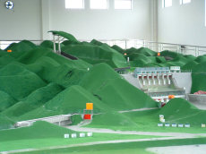 榆林波浪發電模型車間內部3d模型通風模型