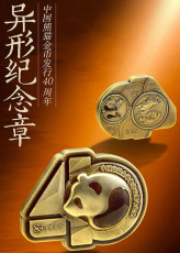 中國熊貓金幣發行40周年異形紀念銅章