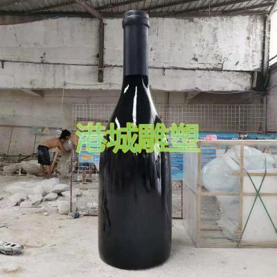南宁葡萄酒庄玻璃钢红酒瓶雕塑生产厂家