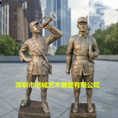 供应云南旅游区红军人物玻璃钢雕塑厂