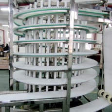 食品螺旋冷却塔输送线 金属网带螺旋输送机