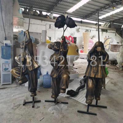 广州公园民族风情玻璃钢民俗舞龙人物雕塑厂