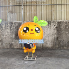 广州柑橘桔子娃娃卡通金桔雕塑定制价格厂家