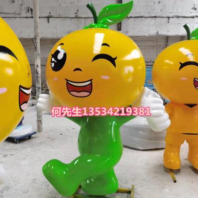 宜宾园林景观玻璃钢柑橘宝宝雕塑供应生产厂