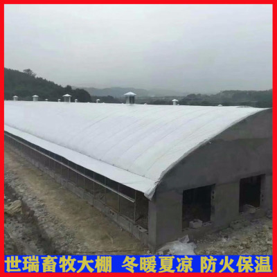 搭建新式养羊大棚 山羊养殖大棚建设 羊棚