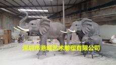 佛山景區園林玻璃鋼大象雕塑零售電話廠家