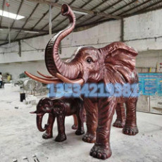 昆明公司门口风水招财玻璃钢大象雕塑厂家
