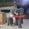 义乌公园仿真动物玻璃钢招财大象雕塑零售厂