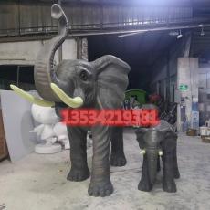 衢州花园公园玻璃钢仿真大象雕塑定制厂家