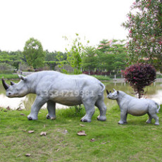 贵州仿真动物玻璃钢犀牛雕塑哪家价格便宜